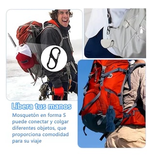 Foto 5 | 40pcs Tipo S Mosquetón De Escalada Belug Negro