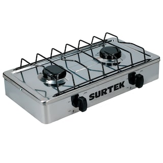 Foto 1 | Estufa De Gas 2 Quemadores De Acero Inoxidable Surtek