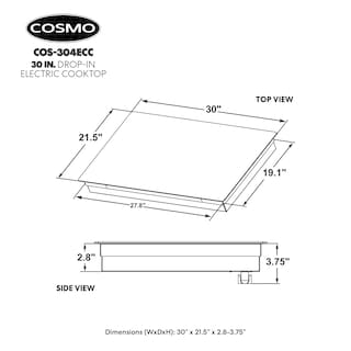 Foto 5 | Estufa Eléctrica De Vidrio Cerámico Cosmo Cos-304ecc 4 Quemadores - Venta Internacional.