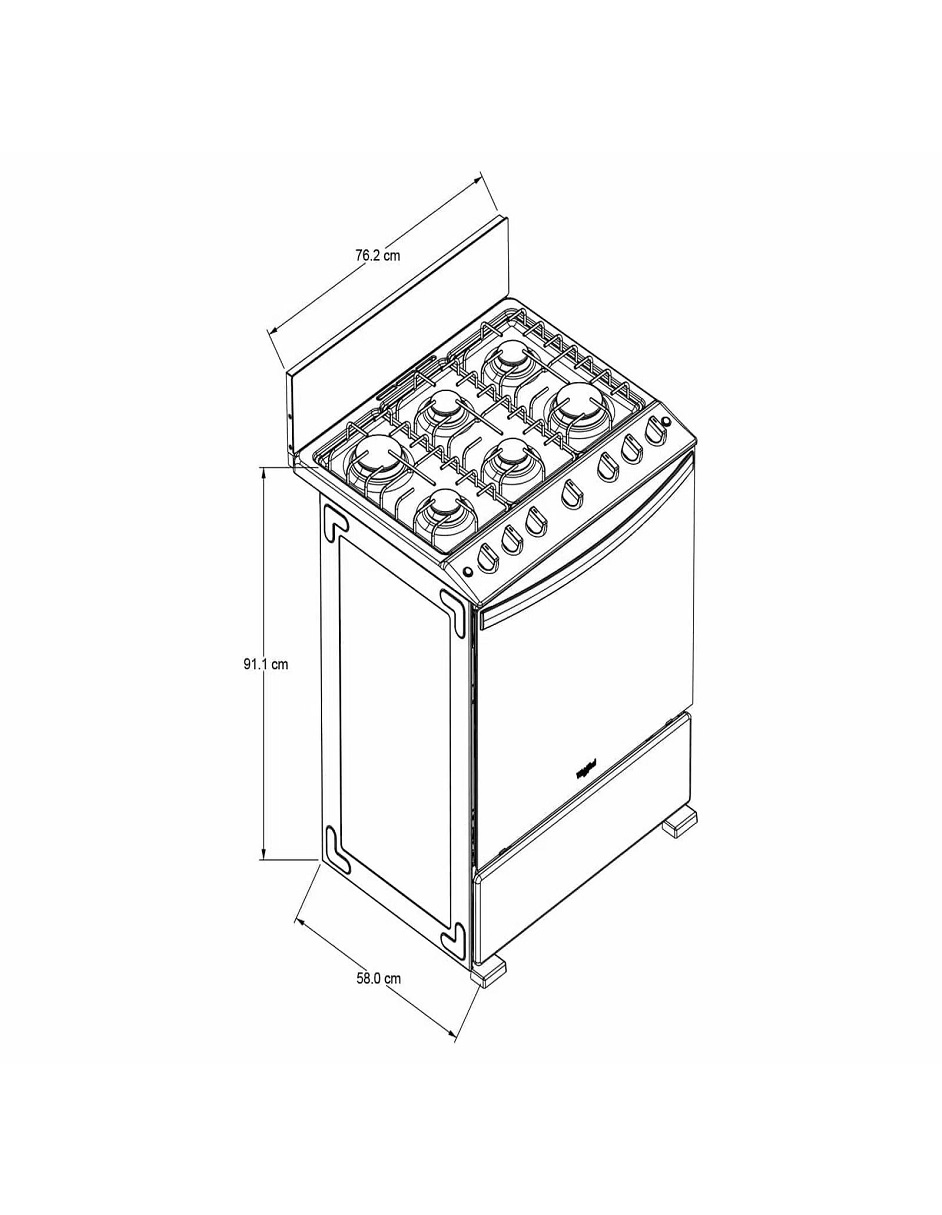 Foto 8 pulgar | Estufa Whirlpool Mod. Wfr-3400s 30''