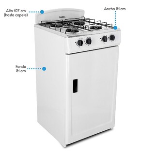 Foto 6 | Estufa de Piso Garell Pg4q-ig 20‘’ con 4 Quemadores color Blanco