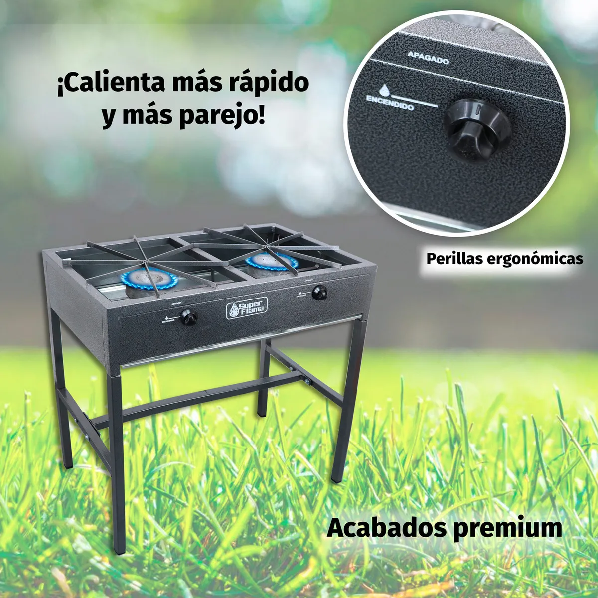 Foto 5 pulgar | Combo De Estufon De 2 Quemadores Con Tanque De Gas 10 Kg Y Kit De Instalación