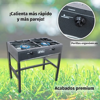 Foto 4 | Combo De Estufon De 2 Quemadores Con Tanque De Gas 10 Kg Y Kit De Instalación