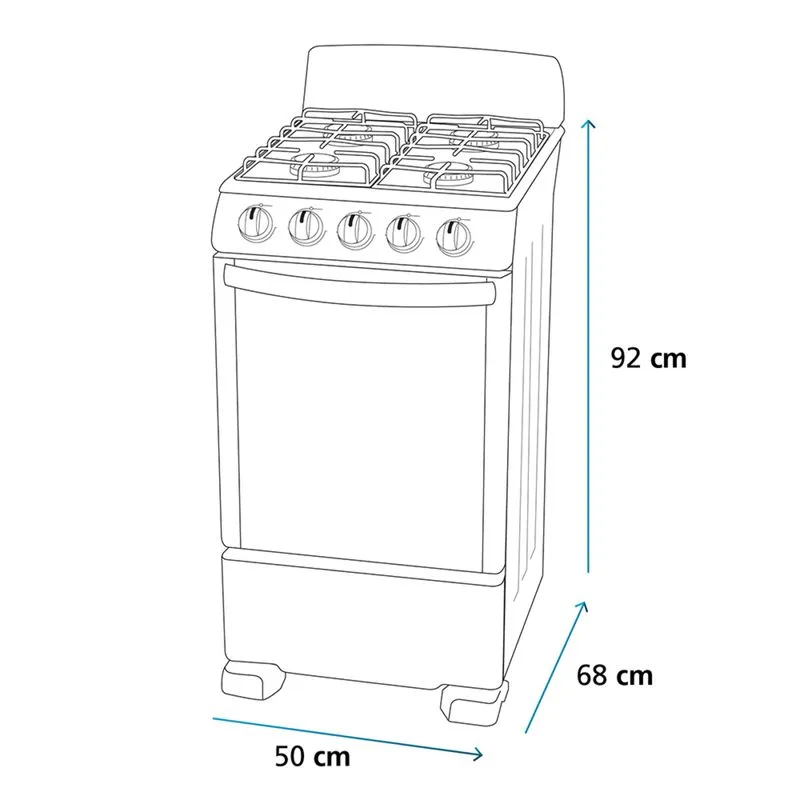 Foto 4 | Estufa Iem de Gas 20'' 4 Quemadores Silver
