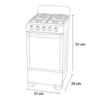 Foto 4 | Estufa Iem de Gas 20'' 4 Quemadores Silver