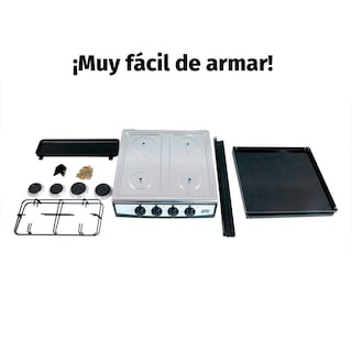 Foto 4 | Parrilla A Gas Elsa 4 Quemadores Con Anaquel Y Cubierta De Acero Inoxidable