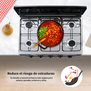 Foto 4 | Parrilla A Gas Elsa 5 Quemadores Con Anaquel Y Cubierta De Acero Inoxidable