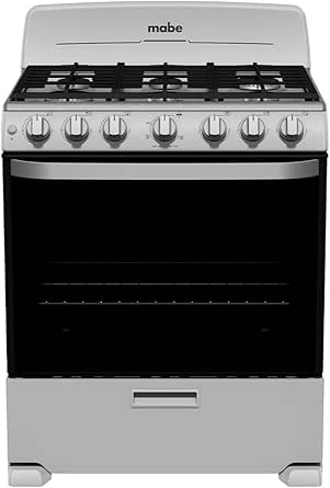 Estufa De Piso Mabe 76 Cm , Color Plata Mercury, Em7646bsis2