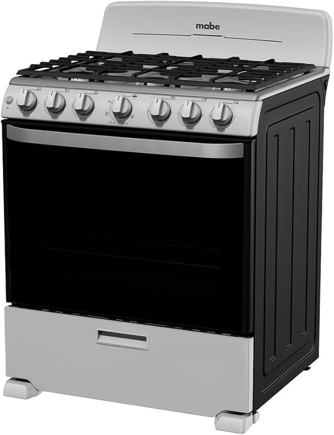 Foto 4 | Estufa De Piso Mabe 76 Cm , Color Plata Mercury, Em7646bsis2