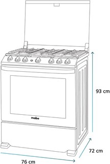 Foto 2 | Estufa Mabe 30'' Emh7602dss0