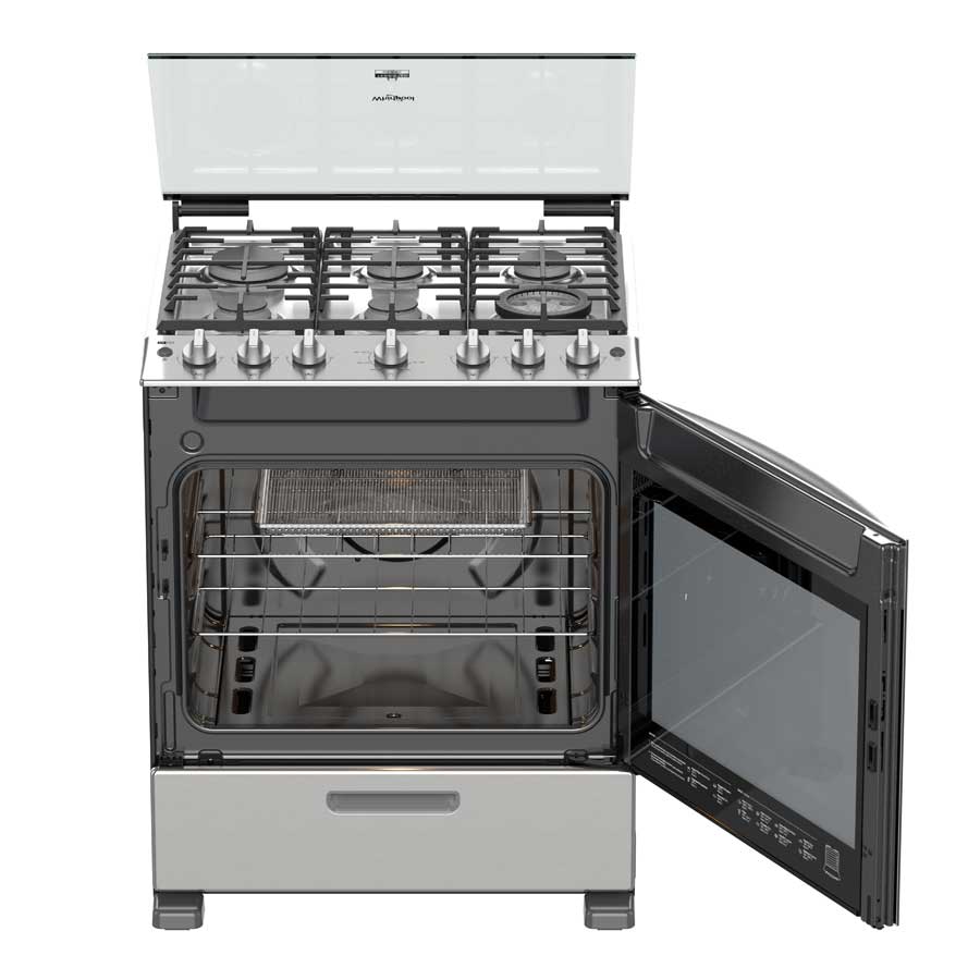 Foto 3 pulgar | Estufa Side Door De Gas Xpert Air Cooking De Piso 30'' Con 6 Quemadores Wfr7250s