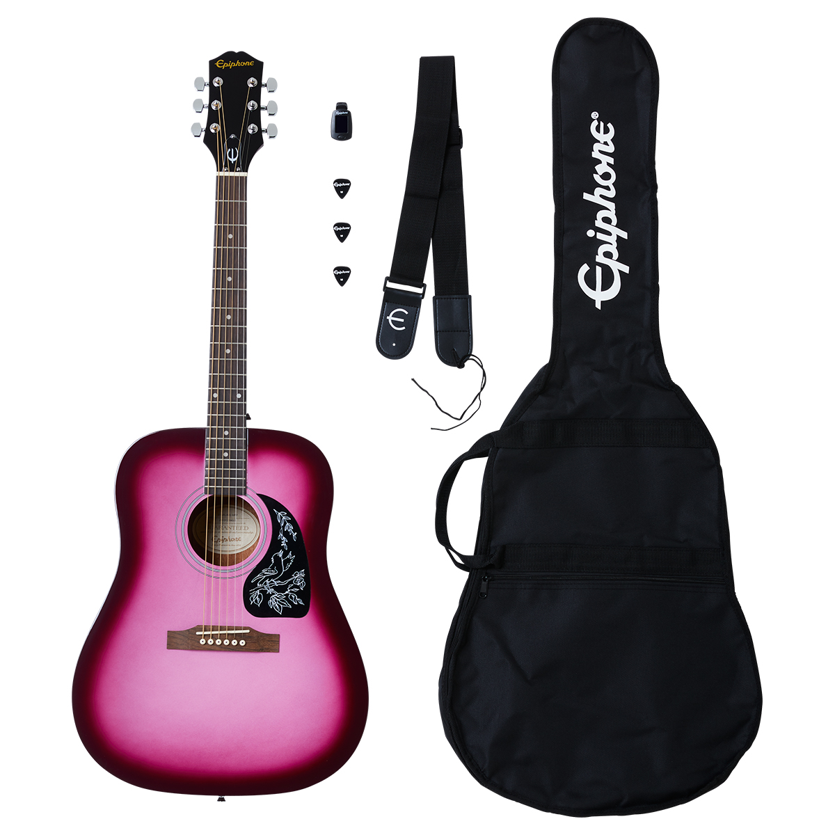 Paquete Guitarra Acústica Epiphone Starling Player Pack HPP Rosa