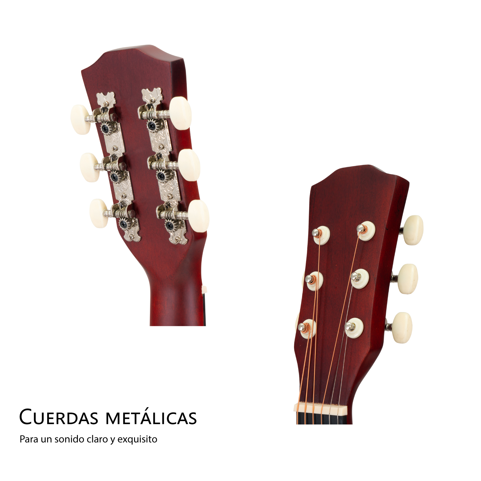 Foto 4 pulgar | Guitarra Acústica Zonar Gta-ngr Naranja con Accesorios