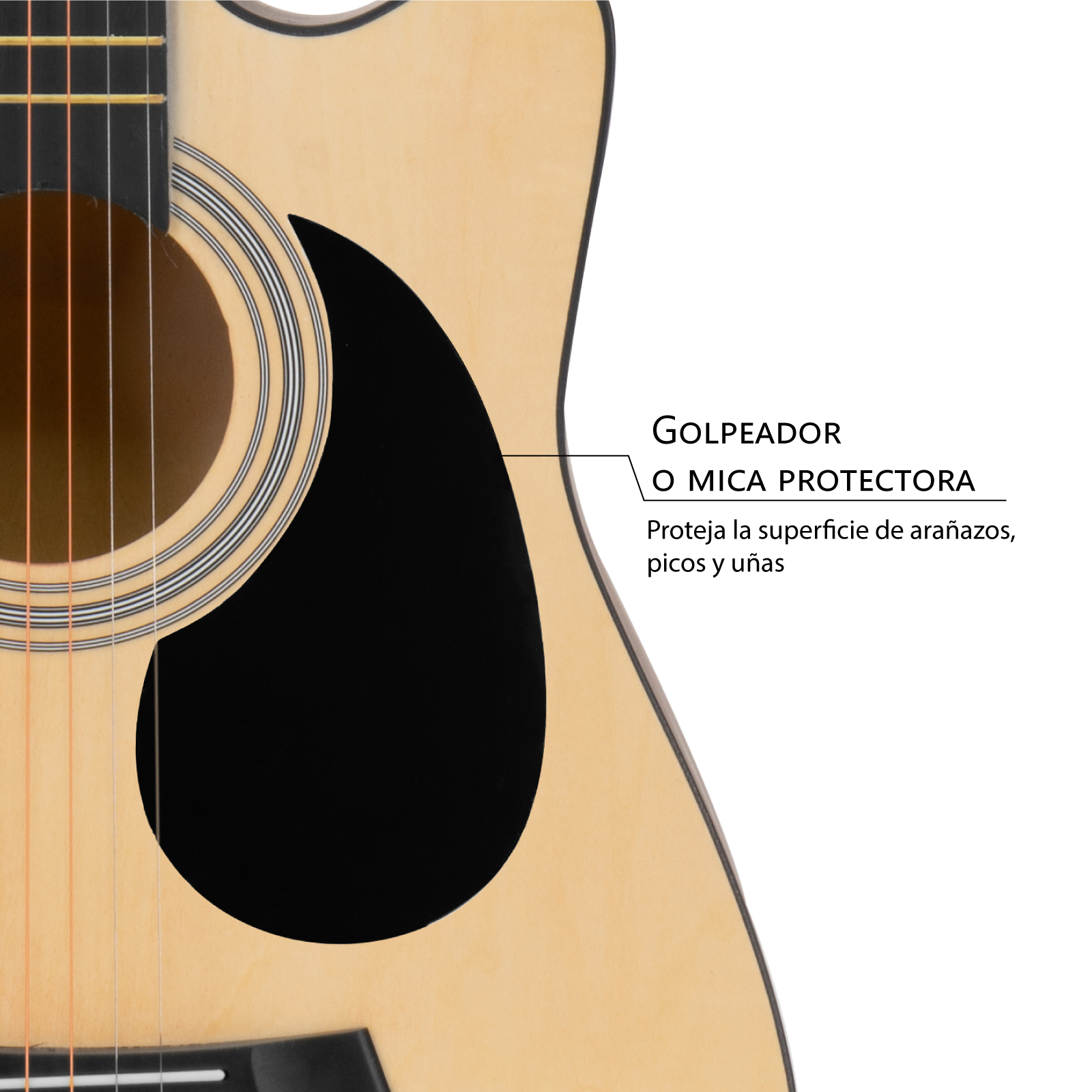 Foto 6 | Guitarra Acústica Zonar Gta-ngr con Accesorios y Acabado Profesional