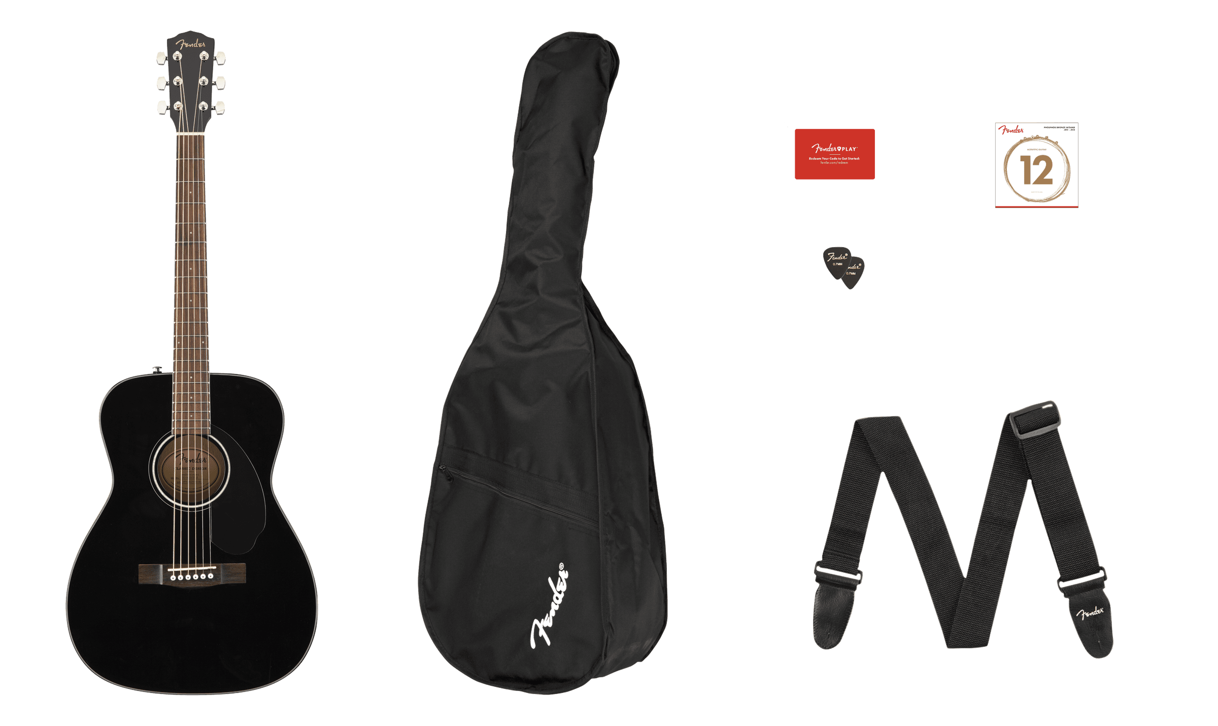 Foto 1 | Guitarra Acústica Fender Pack Concierto Cc-60s, Color Negro