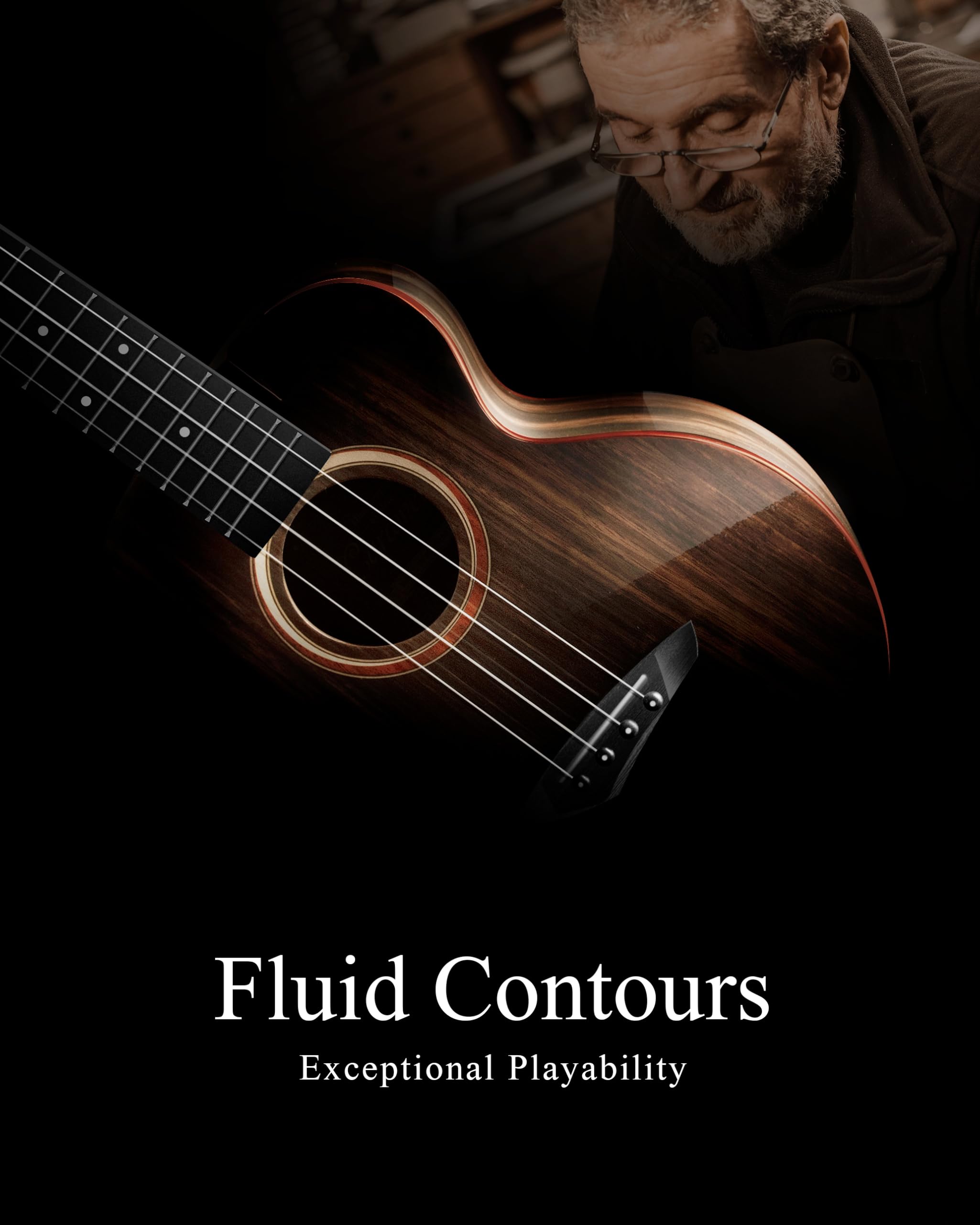 Foto 5 pulgar | Ukelele Caramel Teg91 Cuteway Ebony Glossy Tenor Acústico/eléctrico - Venta Internacional.