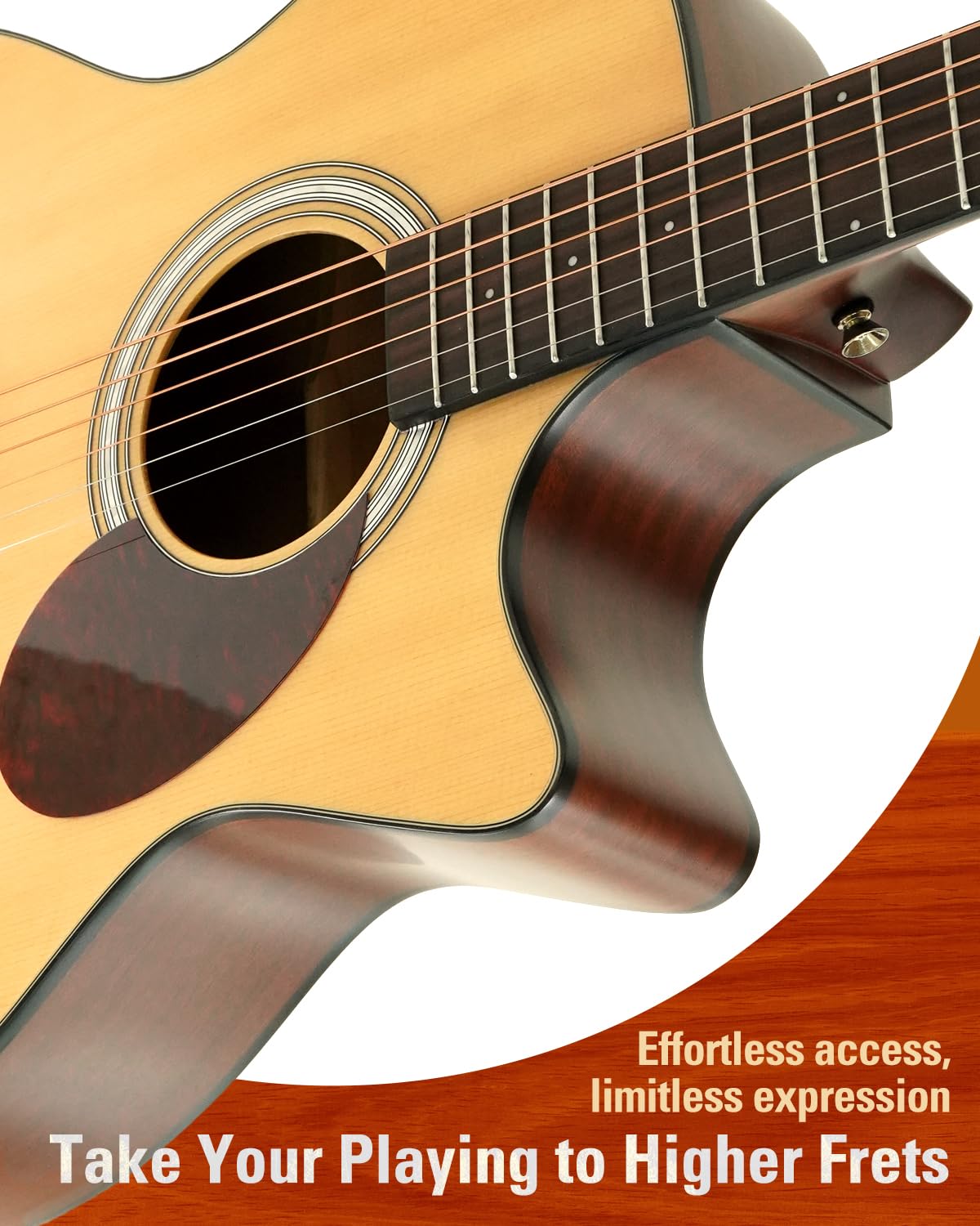 Foto 5 pulgar | Guitarra Eléctrica Acústica Sigma Ooo Cutaway 40'' Con Exp16 - Venta Internacional.