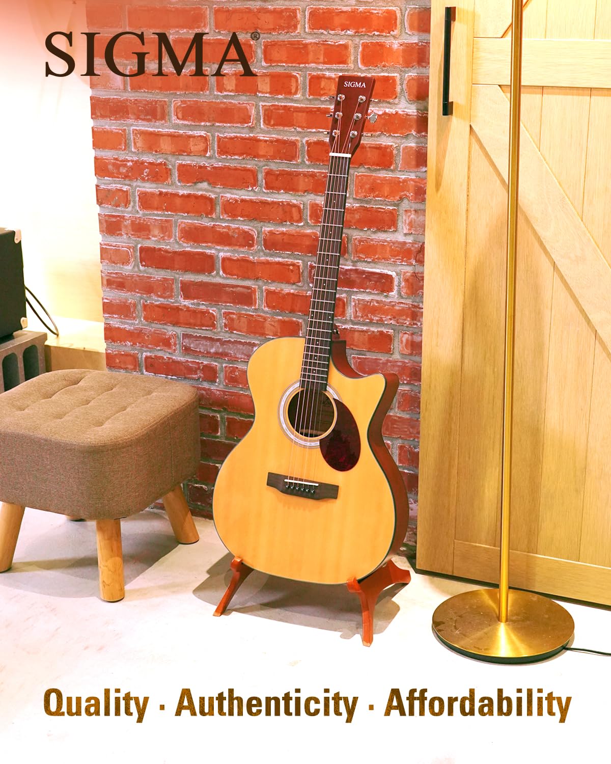 Foto 8 pulgar | Guitarra Eléctrica Acústica Sigma Ooo Cutaway 40'' Con Exp16 - Venta Internacional.