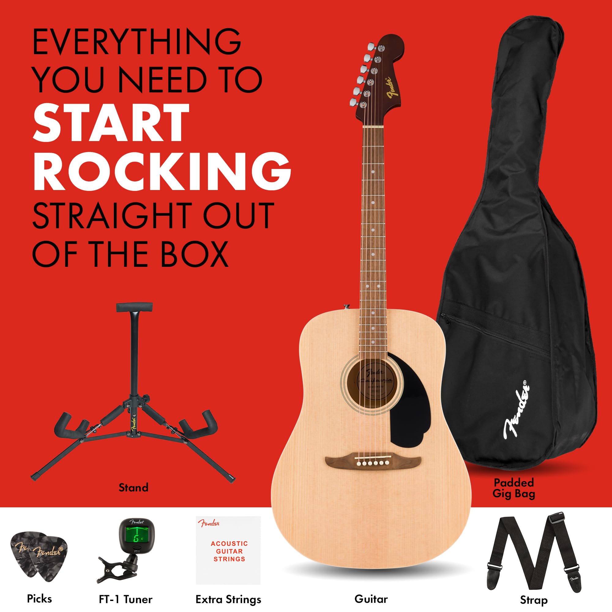 Foto 4 | Guitarra Acústica Fender California Debut Redondo Con Acceso. - Venta Internacional.