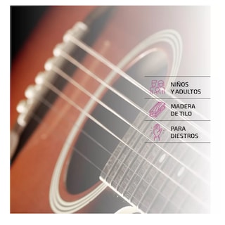 Foto 5 | Guitarra Acústica Belug Con Accesorios Naranja Brillante