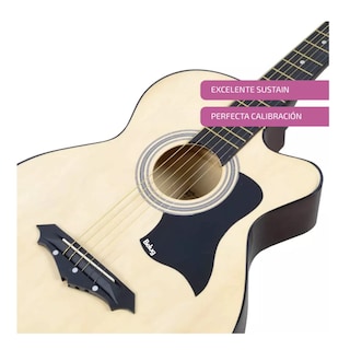 Foto 2 | Guitarra Acústica Belug Con Accesorios Para Diestros Natural Brillante