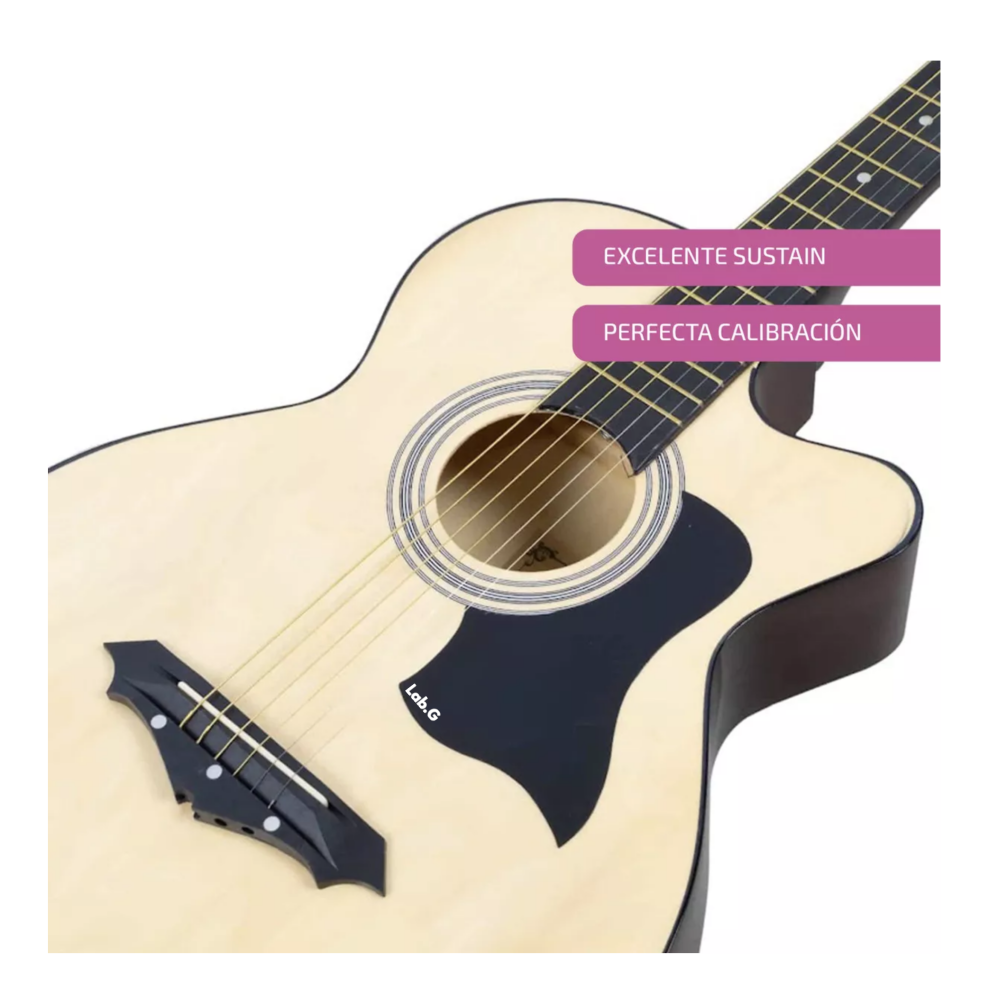 Foto 2 | Guitarra Acústica  Lab.g Con Accesorios Para Diestros Natural Brillante