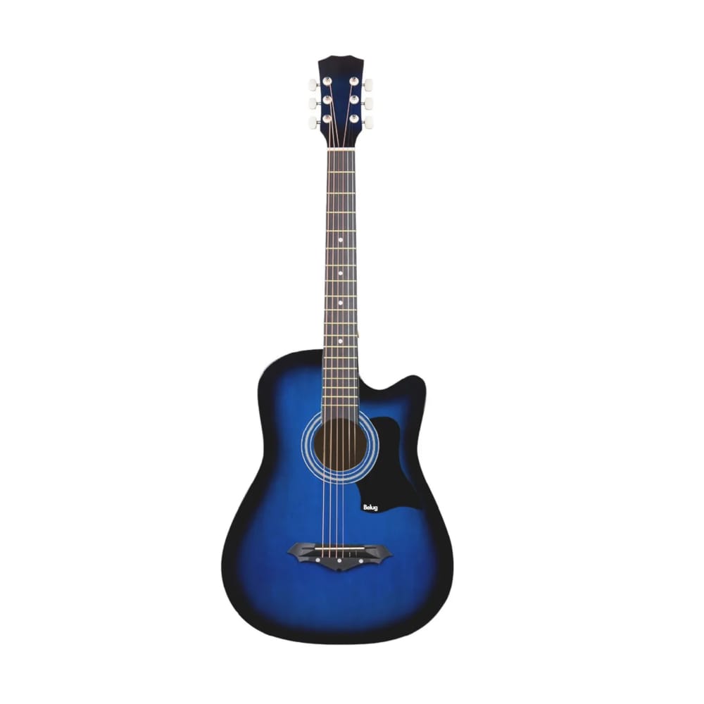 Guitarra Acústica Belug Con Accesorios Para Diestros Azul Arce Brillante $2,159