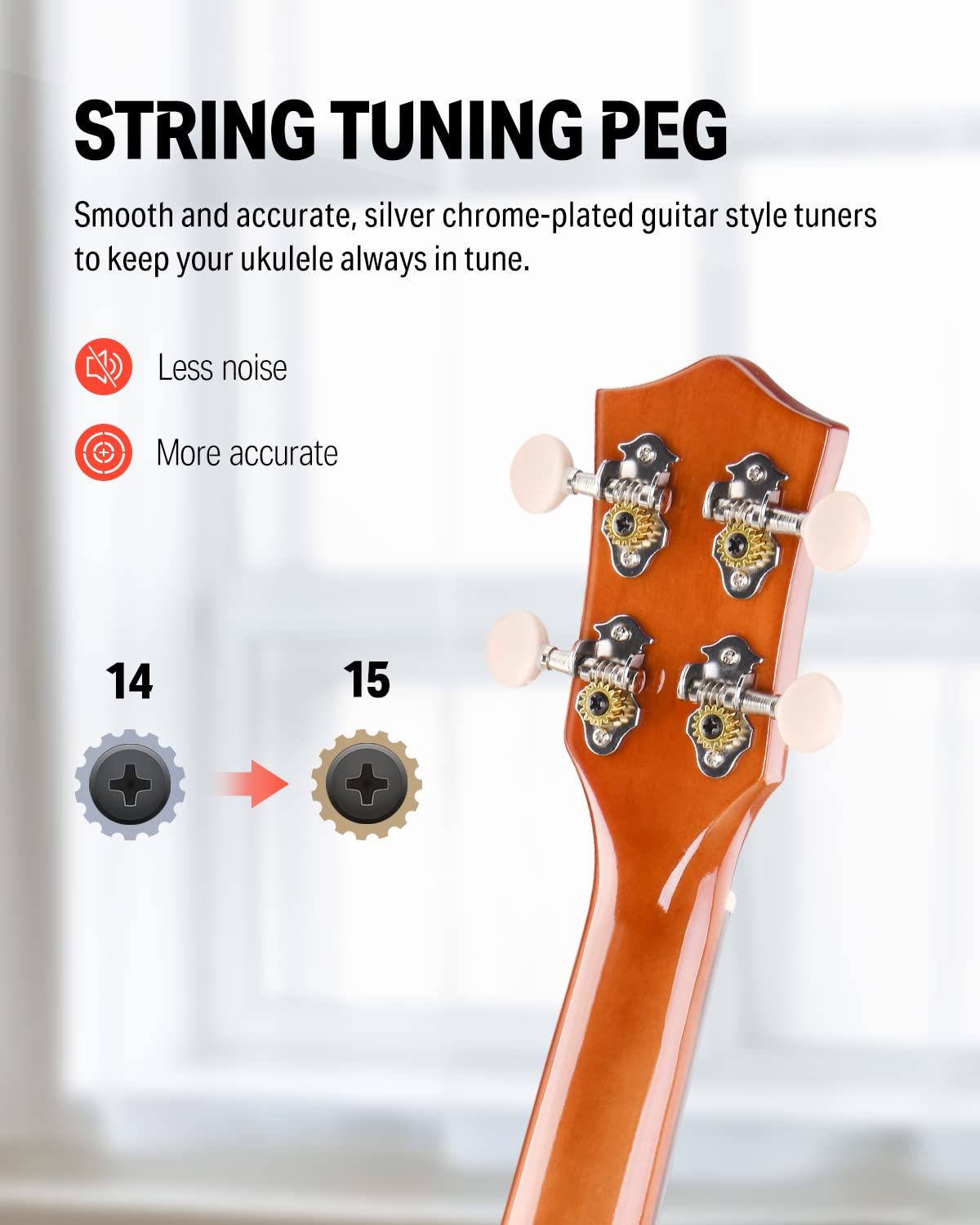 Foto 3 pulgar | Ukelele Donner Soprano De 21 Pulgadas Para Principiantes, Paquete Para Principiantes, Color Naranja - Venta Internacio