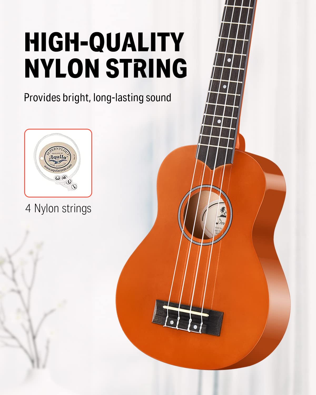 Foto 6 pulgar | Ukelele Donner Soprano De 21 Pulgadas Para Principiantes, Paquete Para Principiantes, Color Naranja - Venta Internacio
