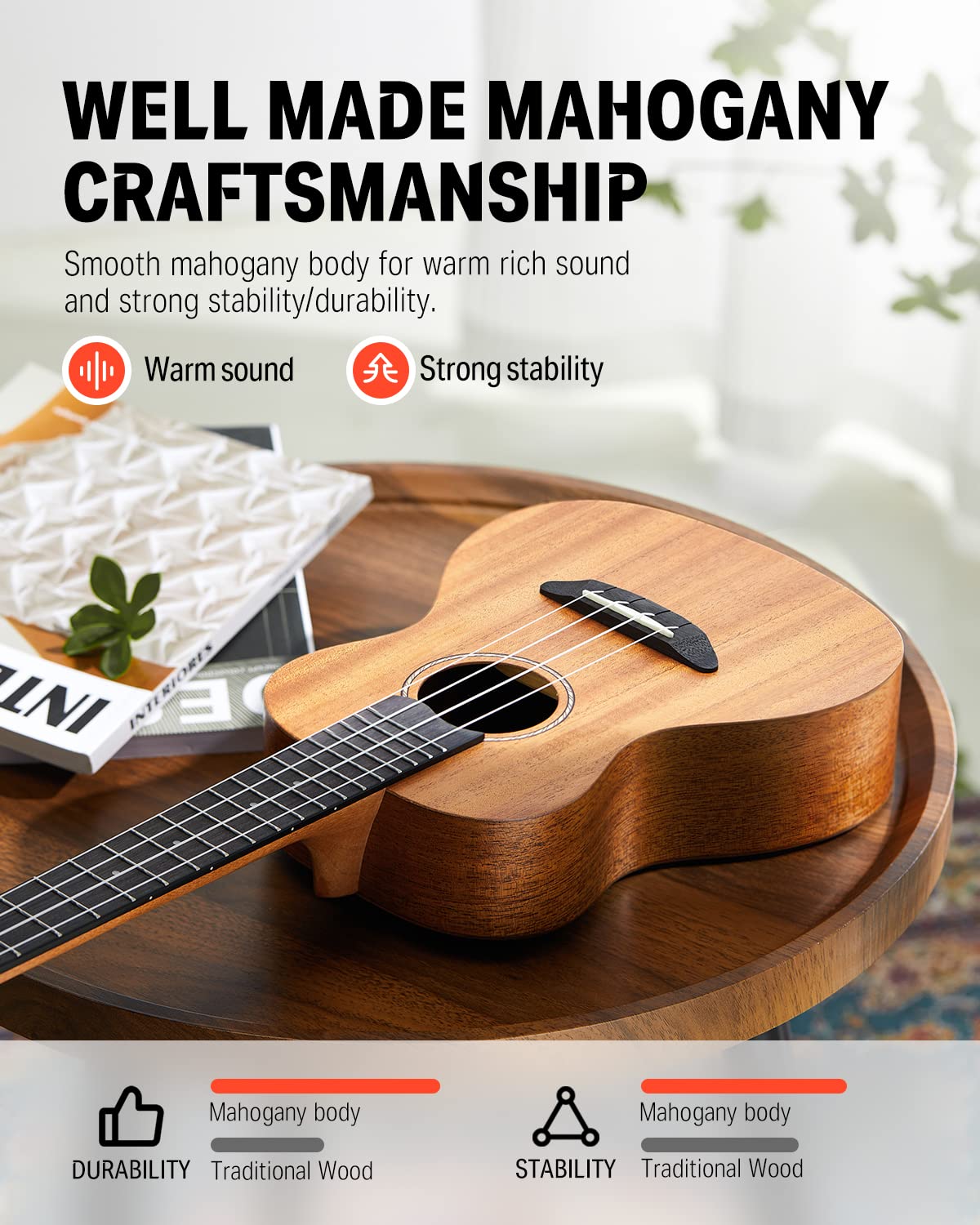 Foto 4 | Ukelele Donner Soprano Caoba De 21 Pulgadas Con Kit Para Principiantes Dus- - Venta Internacional.