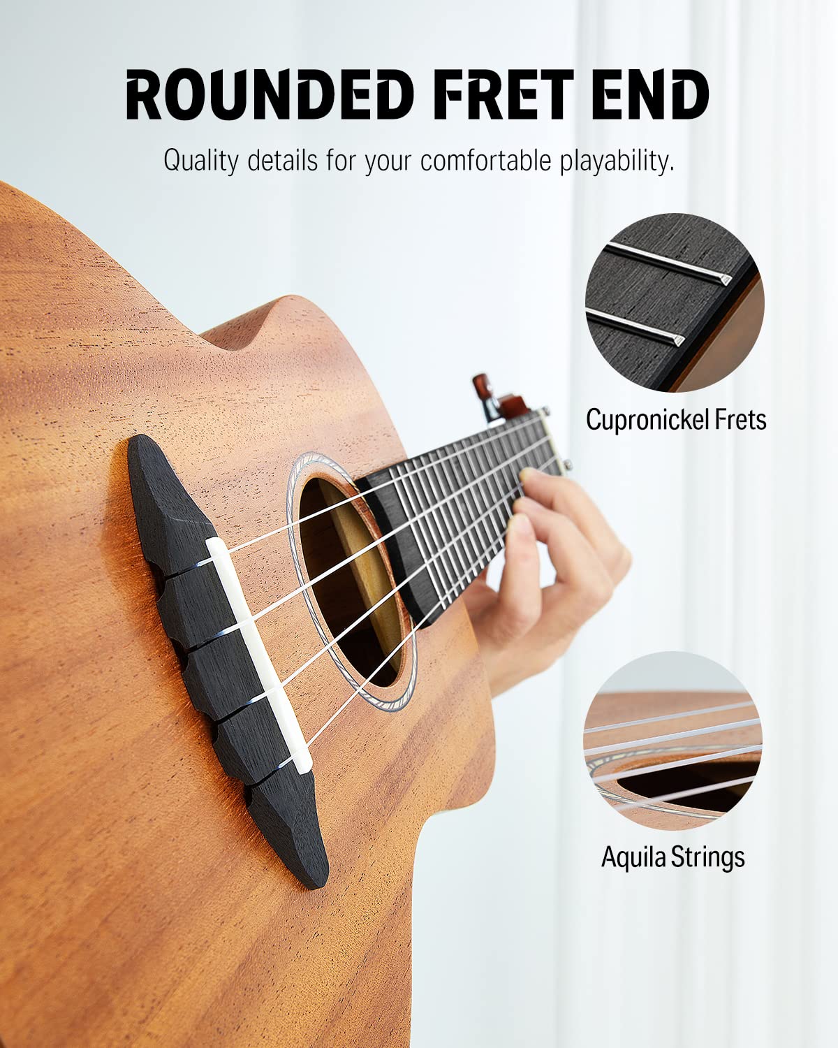 Foto 5 | Ukelele Donner Soprano Caoba De 21 Pulgadas Con Kit Para Principiantes Dus- - Venta Internacional.