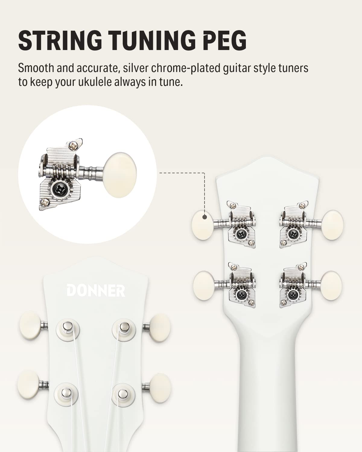 Foto 6 | Ukelele Donner Soprano De 21 Pulgadas Para Principiantes Con Kit Y Lecciones - Venta Internacional.