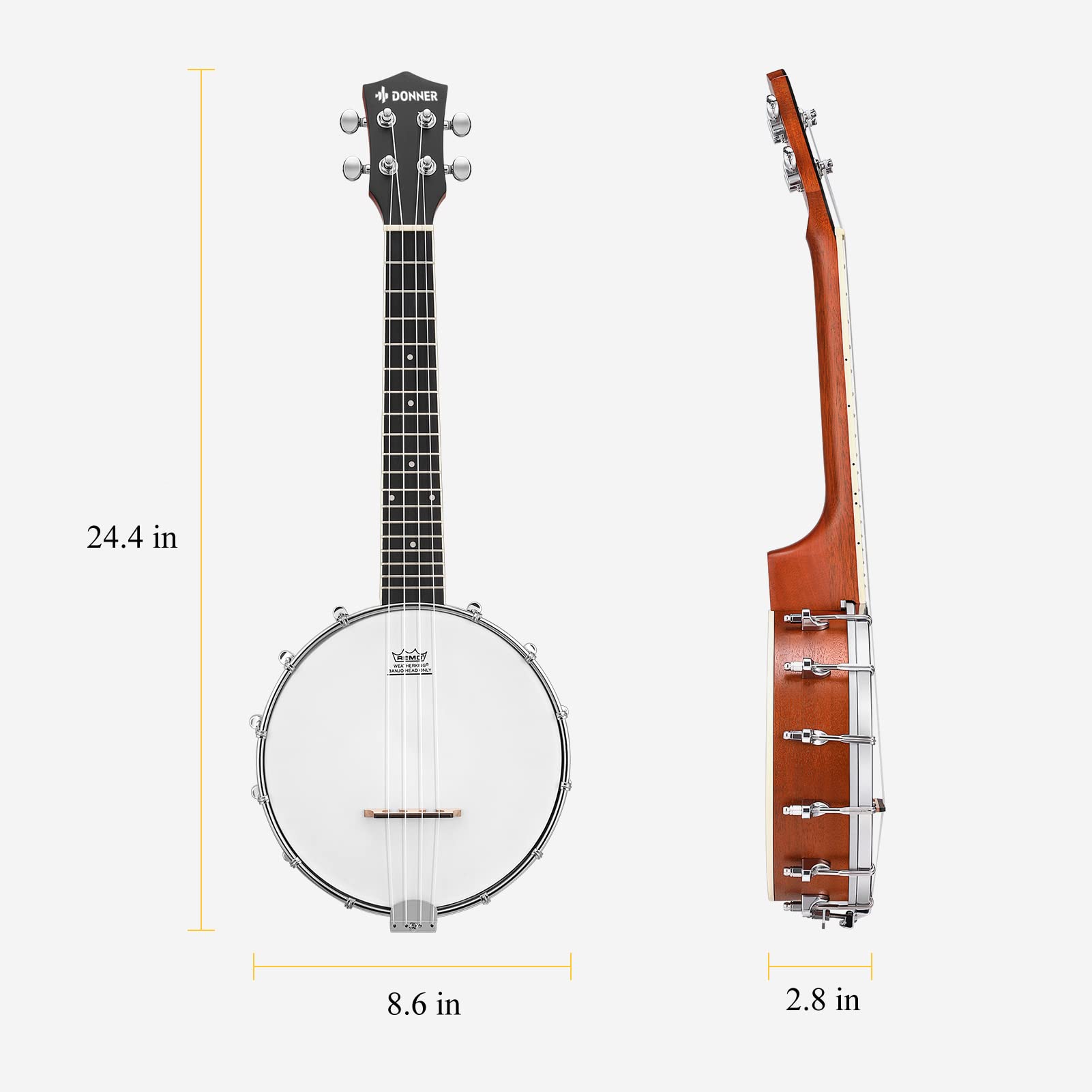 Foto 8 pulgar | Banjo Banjolele Donner Para Ukelele, 4 Cuerdas, Con Accesorios, Para Adultos - Venta Internacional.