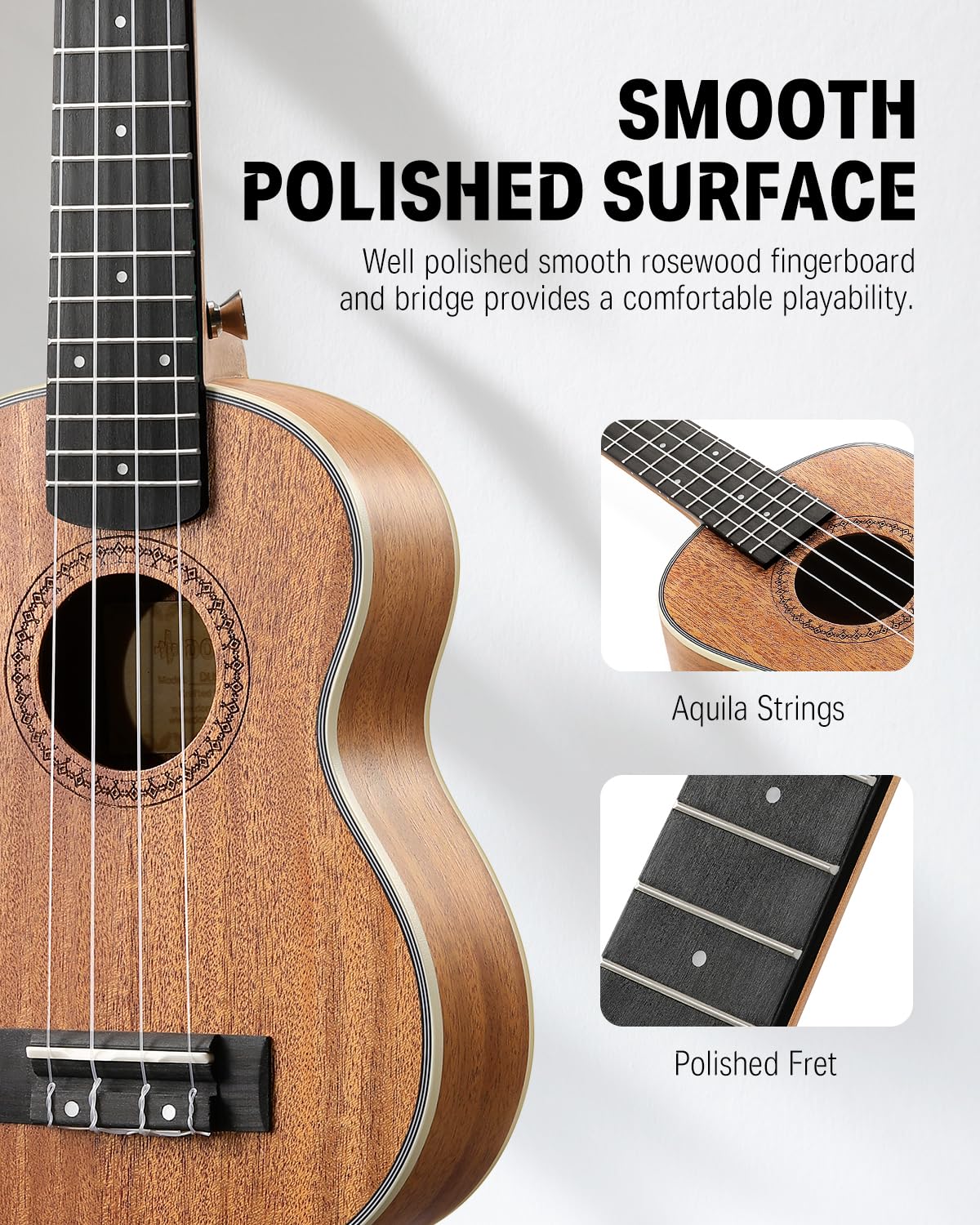 Foto 2 | Ukelele Donner Soprano De Madera De Caoba De 21 Pulgadas Con Kit Para Principiantes - Venta Internacional.