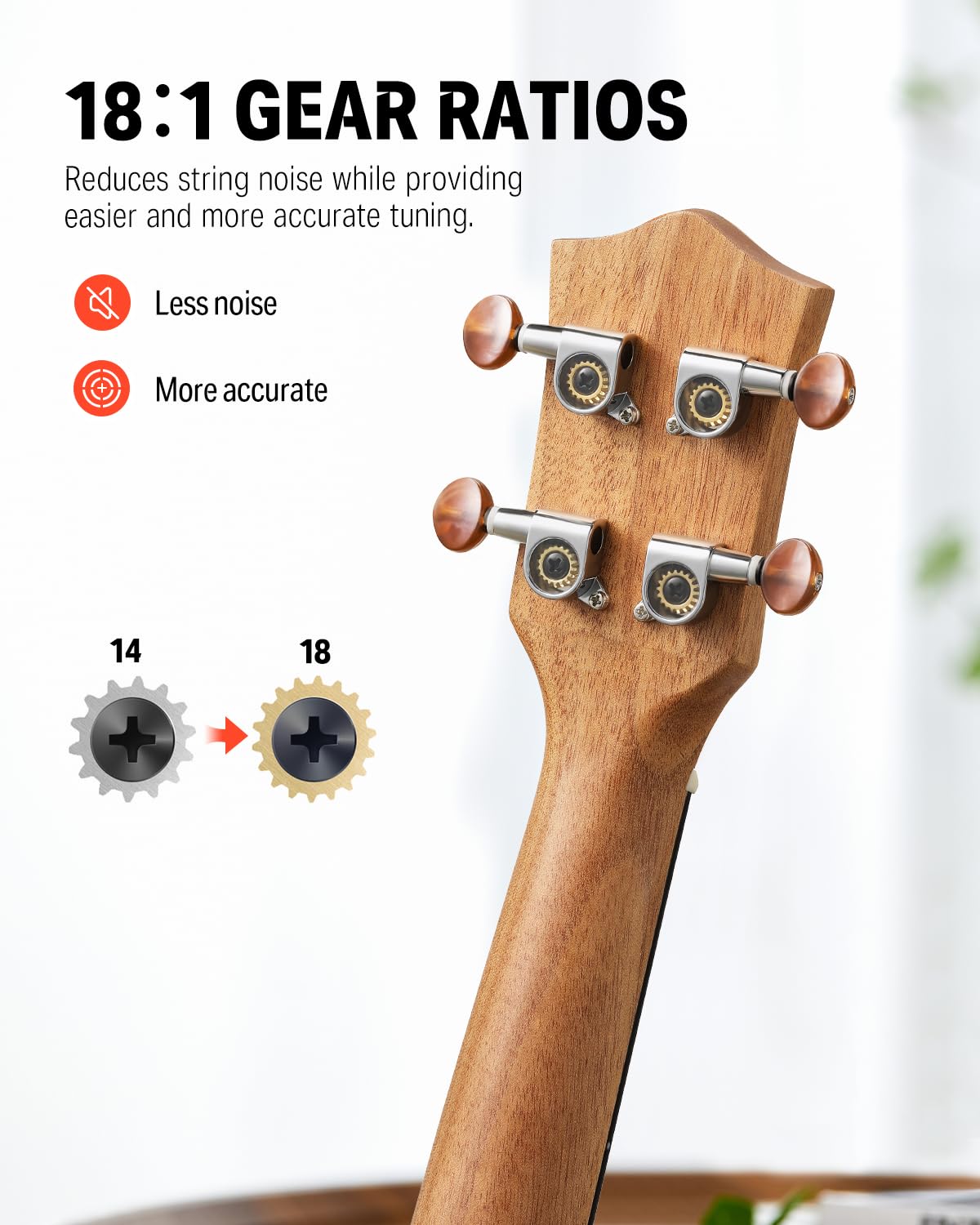 Foto 3 | Ukelele Donner Soprano De Madera De Caoba De 21 Pulgadas Con Kit Para Principiantes - Venta Internacional.