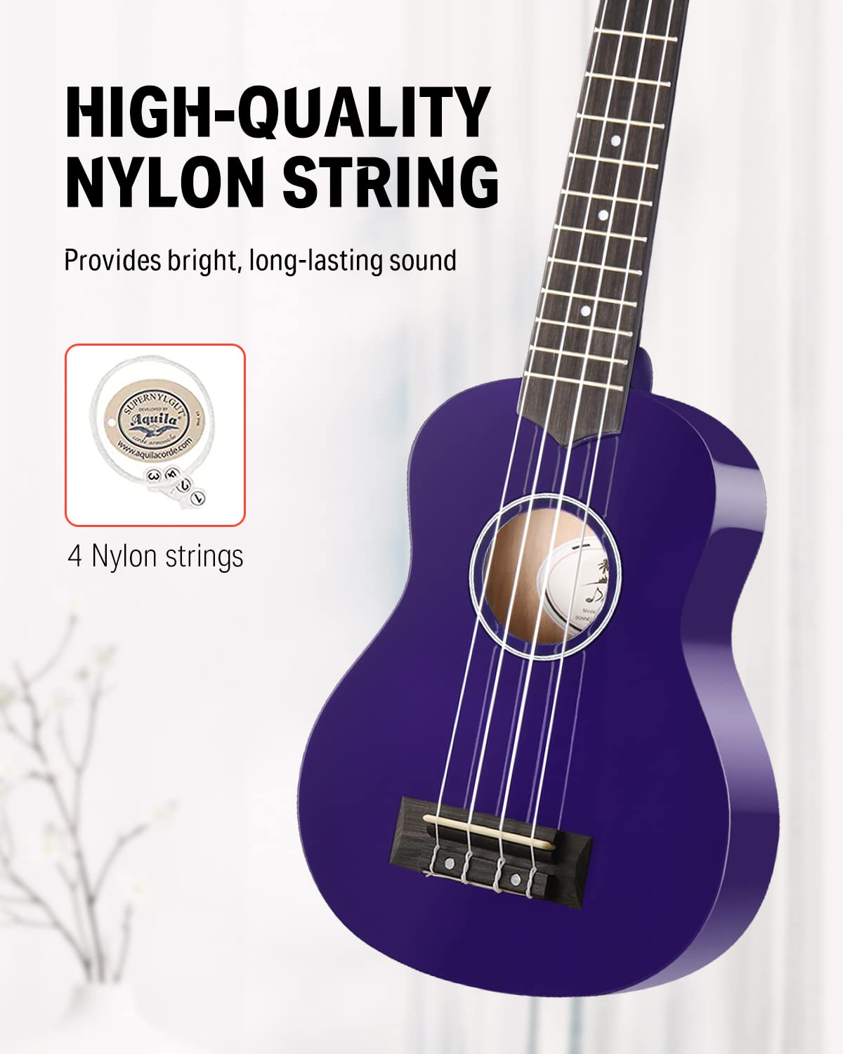 Foto 5 | Kit De Ukelele Donner Soprano Para Principiantes De 21 Pulgadas - Venta Internacional.