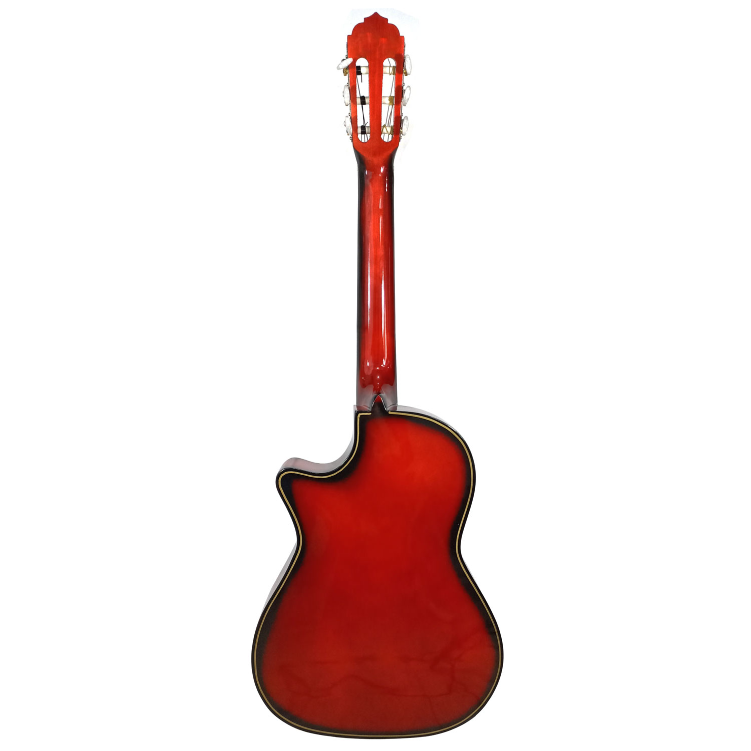 Foto 4 pulgar | Guitarra Clásica Acústica Española Roja Sombreada