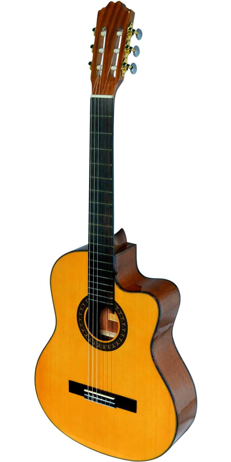 Guitarra Clásica La Sevillana L-5C Marrón con Resaque Tapa Abeto