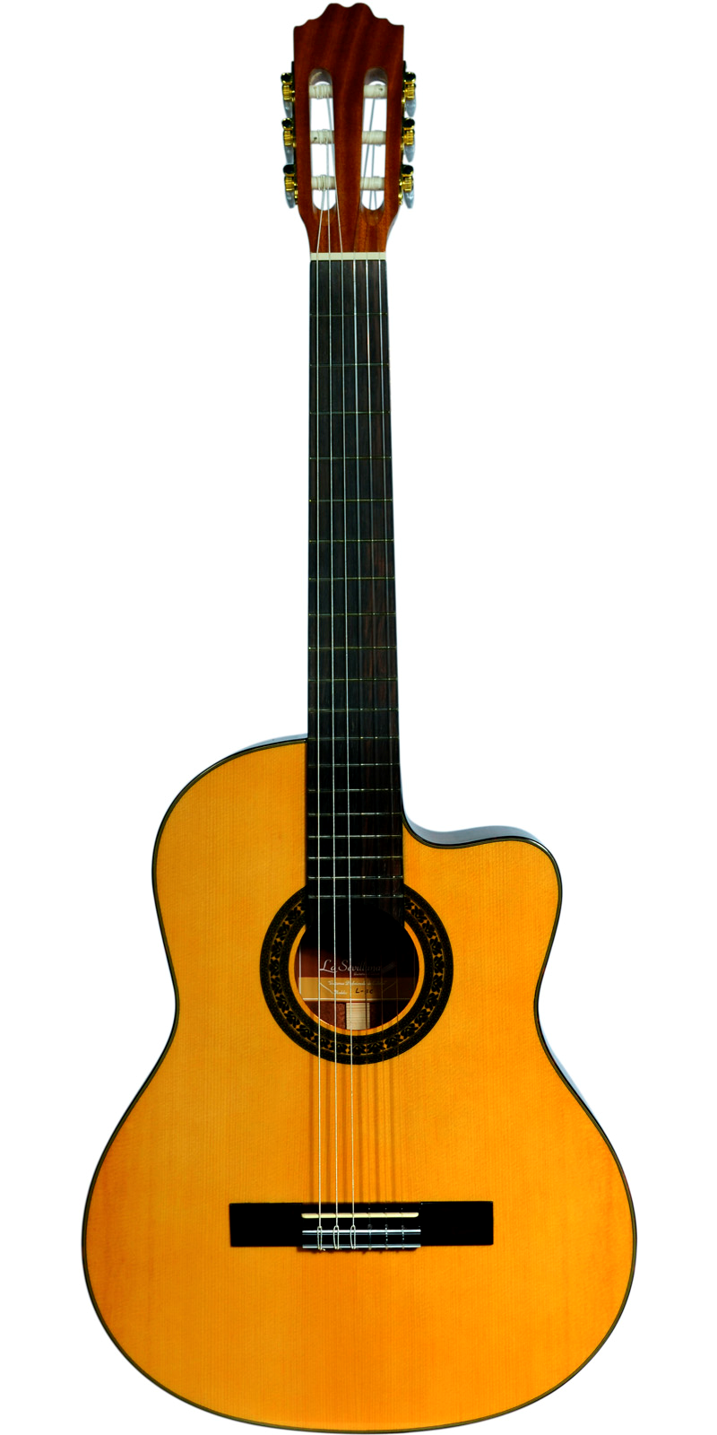 Foto 3 pulgar | Guitarra Clásica La Sevillana L-5C Marrón con Resaque Tapa Abeto