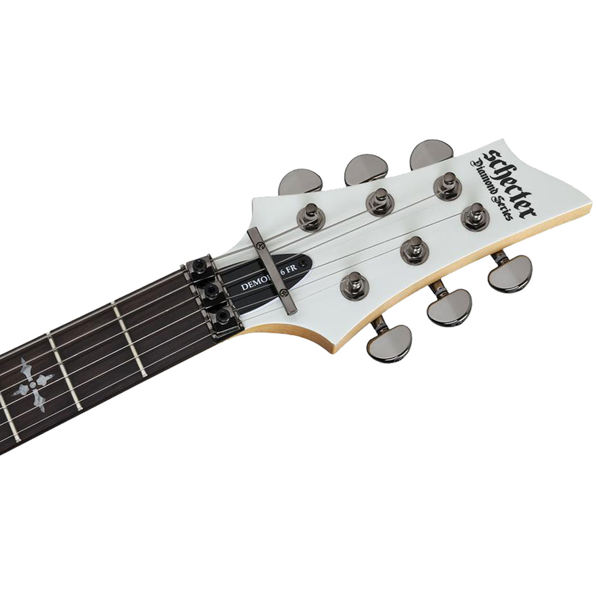 Foto 4 pulgar | Guitarra Eléctrica Schecter Demon Series Demon-6 FR color Blanco