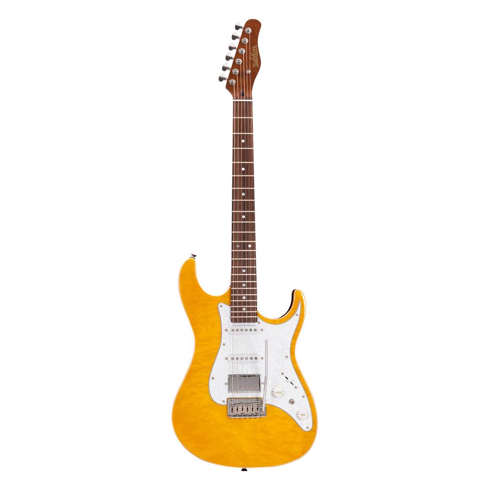 Guitarra Eléctrica Babilon Leggend Amarilla Serie Unique con Case $10,455