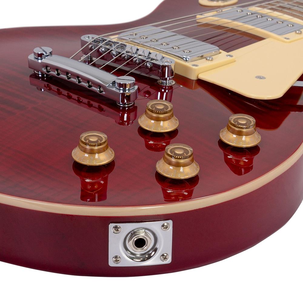 Foto 5 pulgar | Guitarra Eléctrica Serie Unique Babilon Cosmos-wr Color Vino Con Case