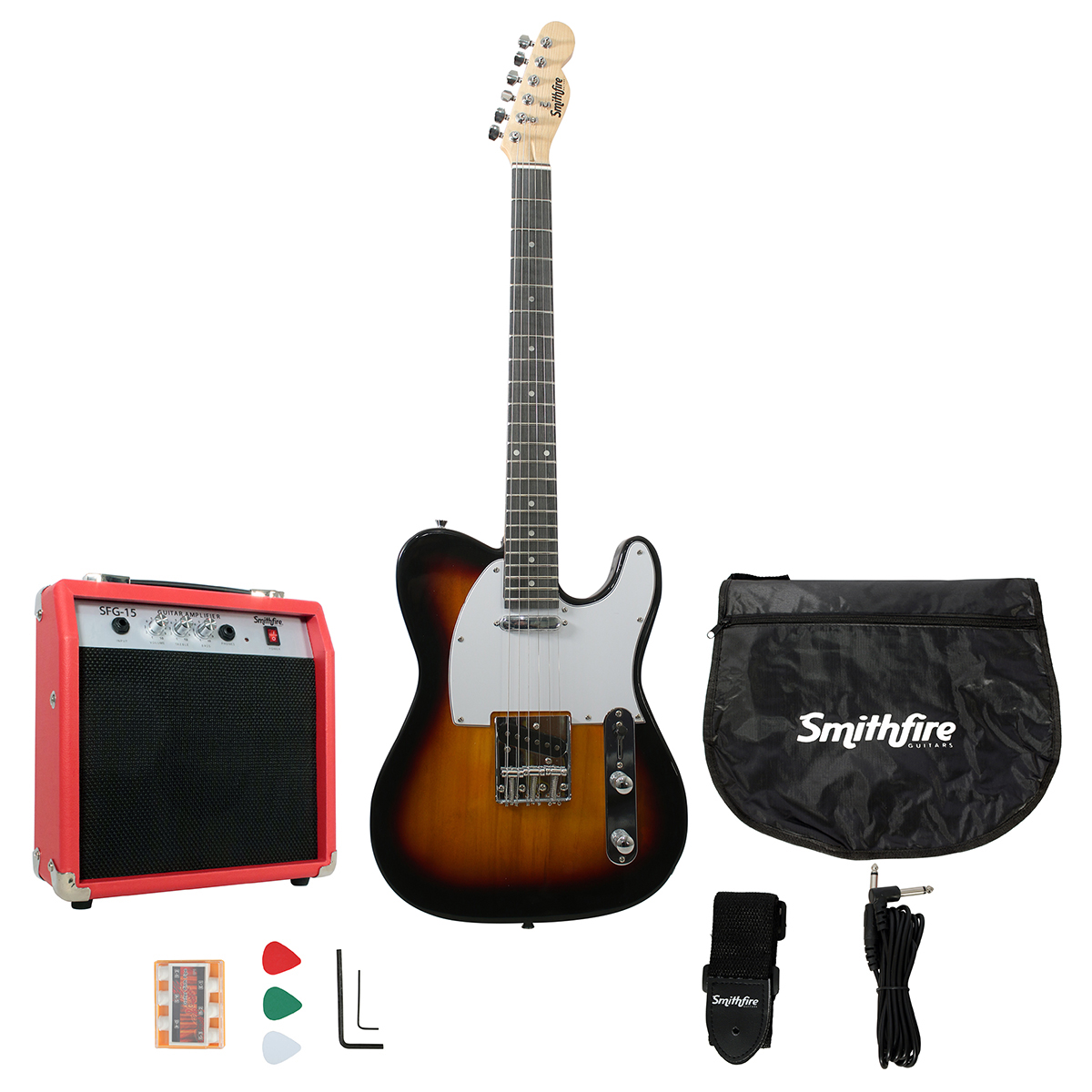 Foto 8 pulgar | Pack Guitarra Eléctrica Amplificador Smithfire Telecaster Sbs