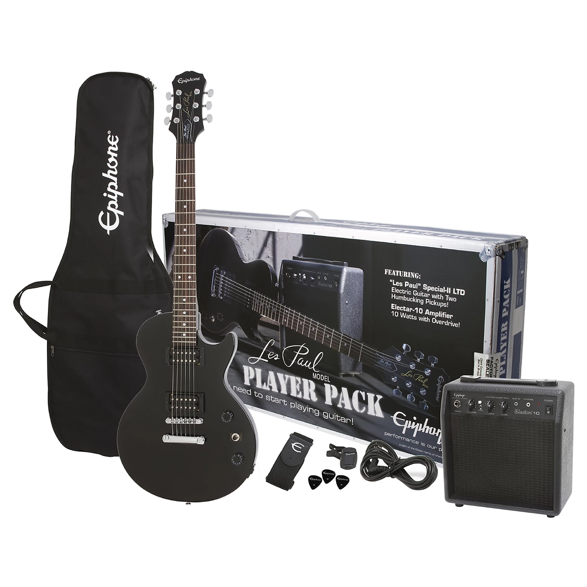 Guitarra Eléctrica Epiphone Les Paul Pack Ebo Amplificador $6,748