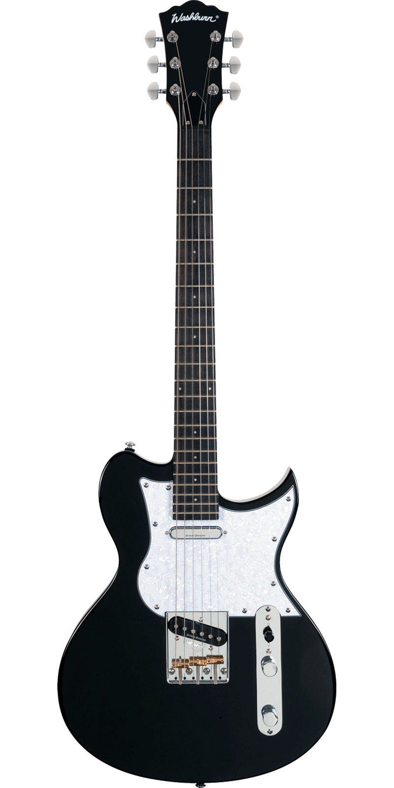 Guitarra Eléctrica Cuerpo De Tilo Washburn Wit160b Negra