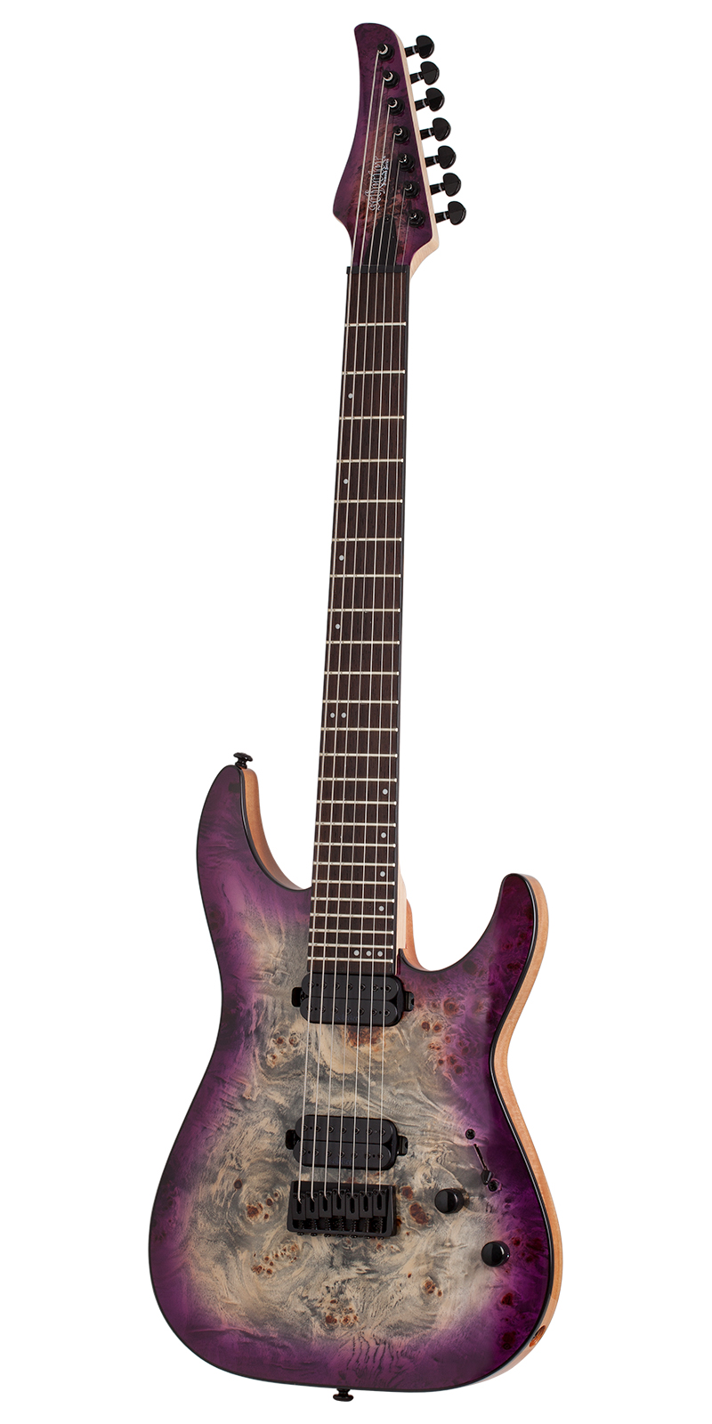 Foto 2 | Schecter C-7 Pro Guitarra Eléctrica Sólida 7 Cuerdas Aurora