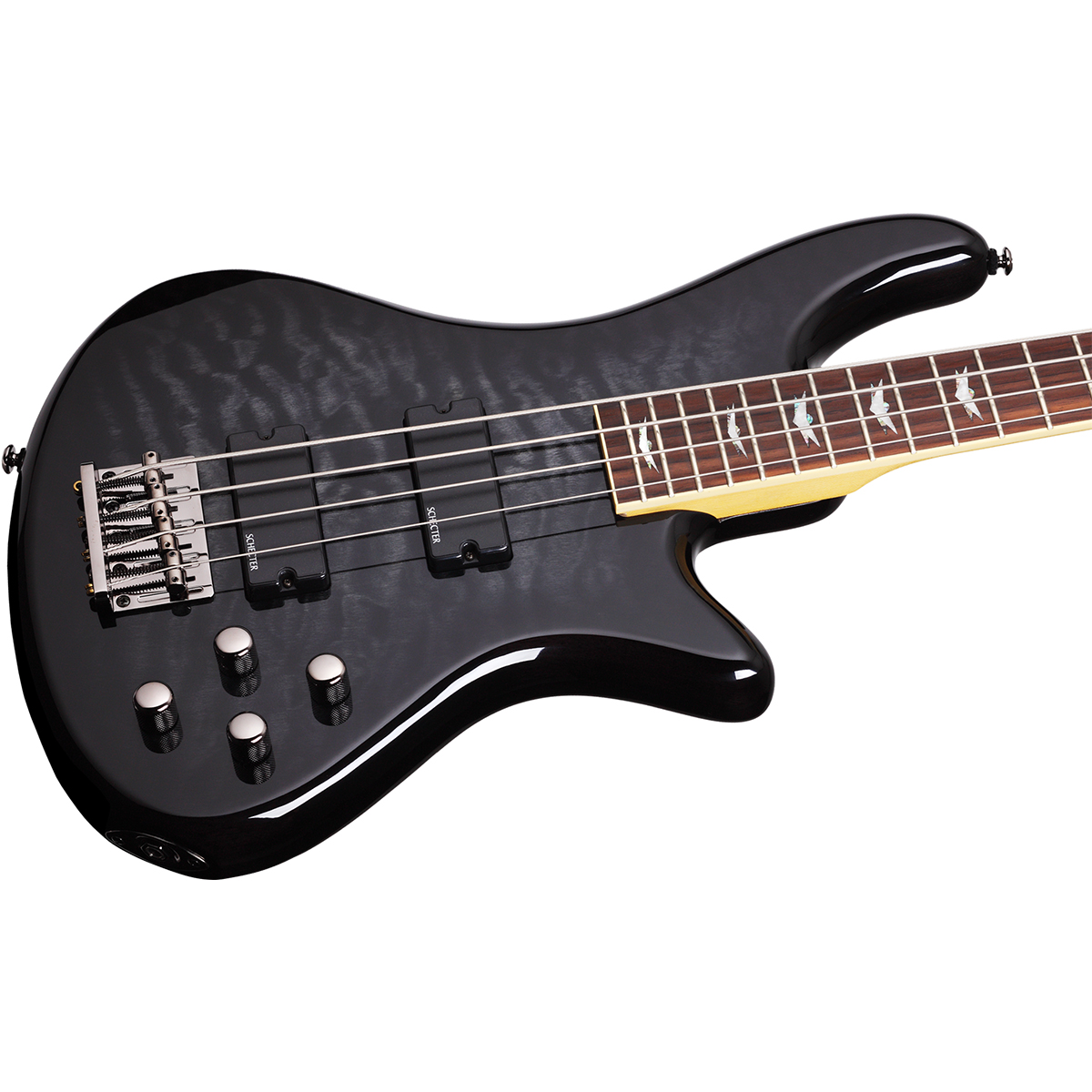 Foto 4 pulgar | Schecter Stiletto Extreme 4 Tbk Bajo Eléctrico Negro Transp