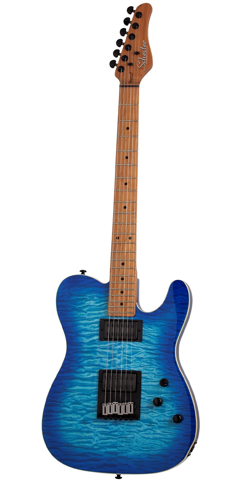 Foto 2 pulgar | Guitarra Eléctrica Schecter Pt Pro Maple Trans Burst Azul