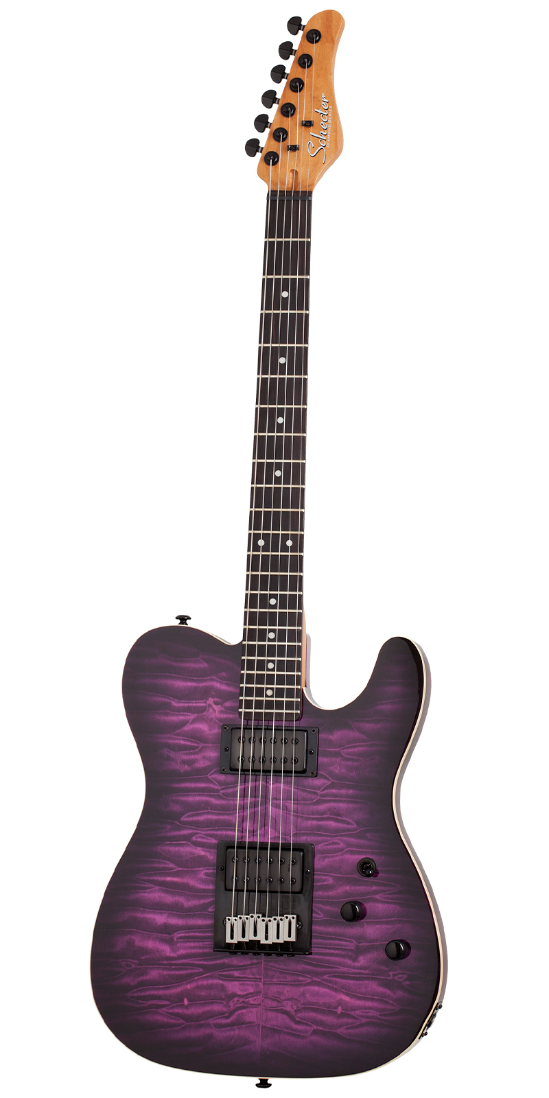 Guitarra Eléctrica Schecter Pt Pro Ebony Trans Púrpura