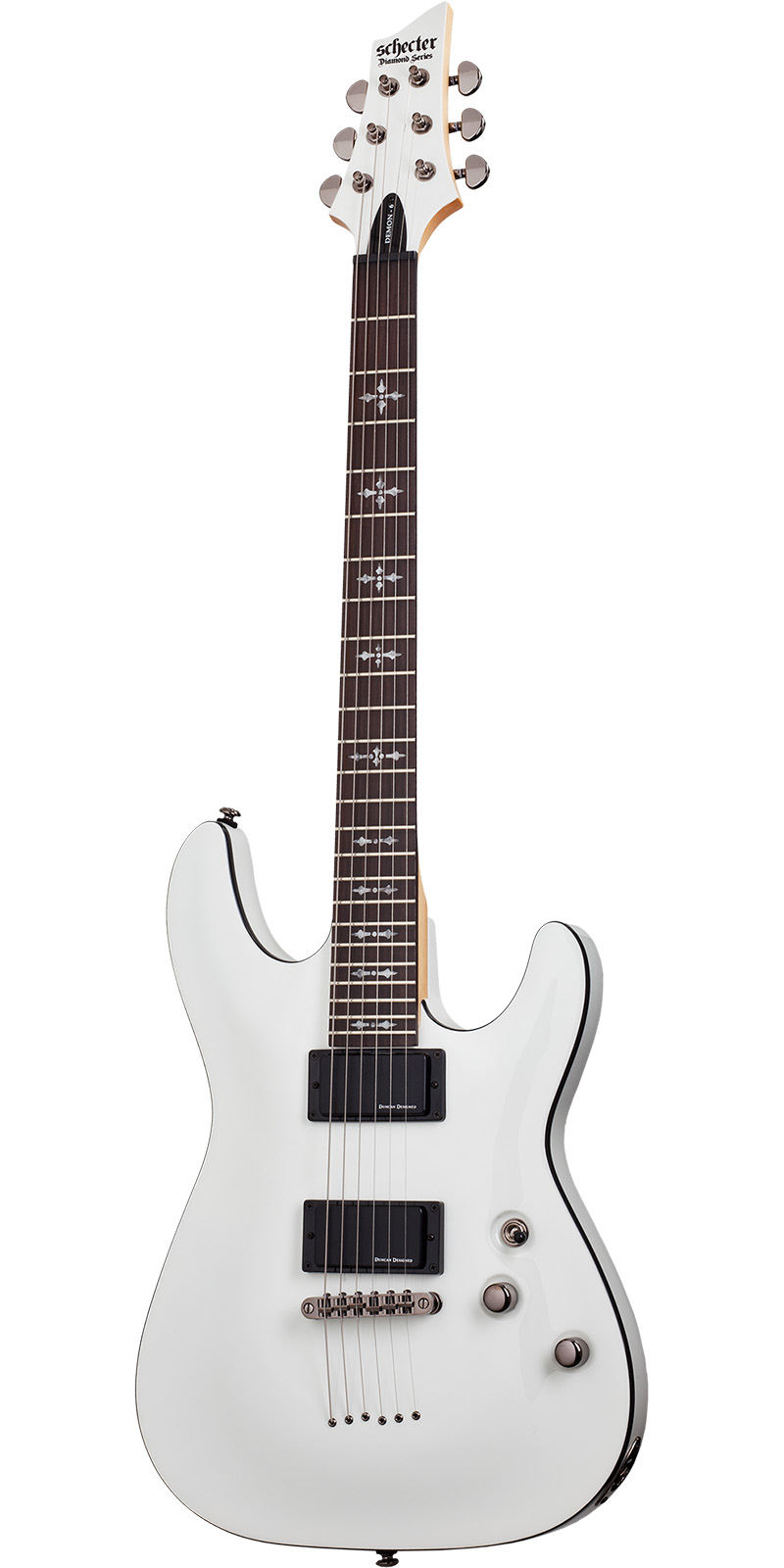 Foto 3 pulgar | Guitarra Eléctrica Sólida Schecter Demon-6 Vwh Blanco Vintag